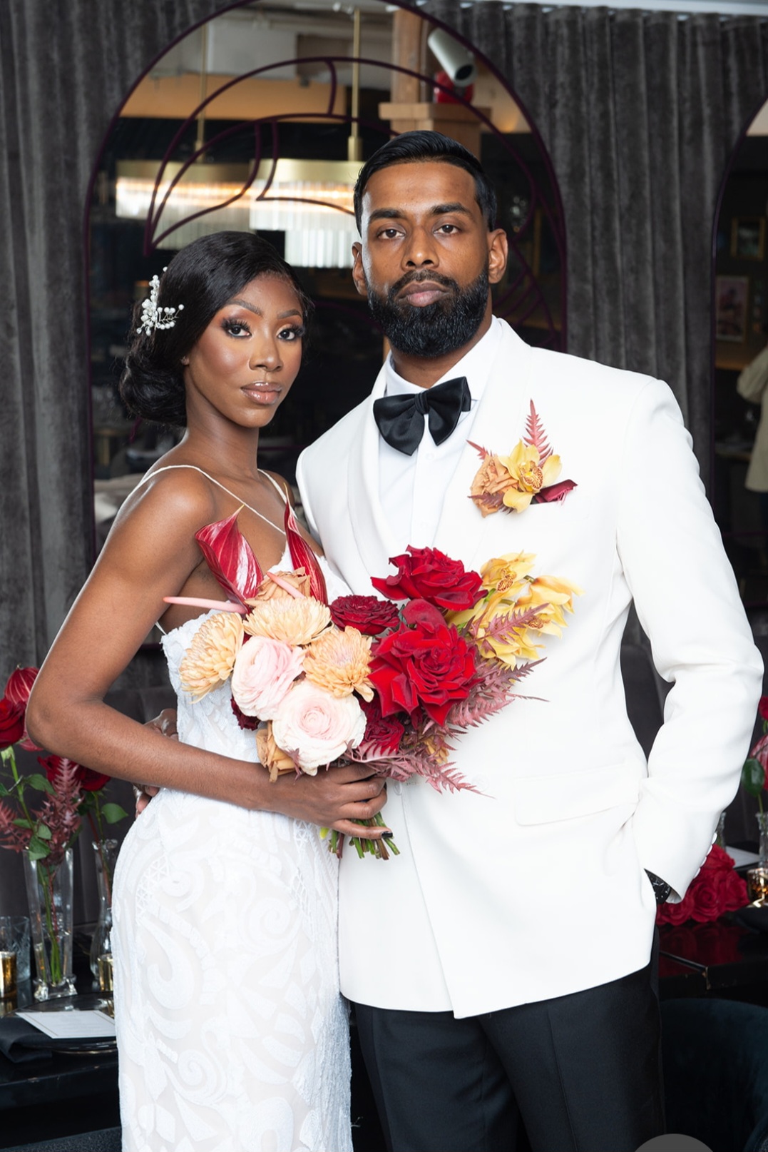 Romantic wedding moment